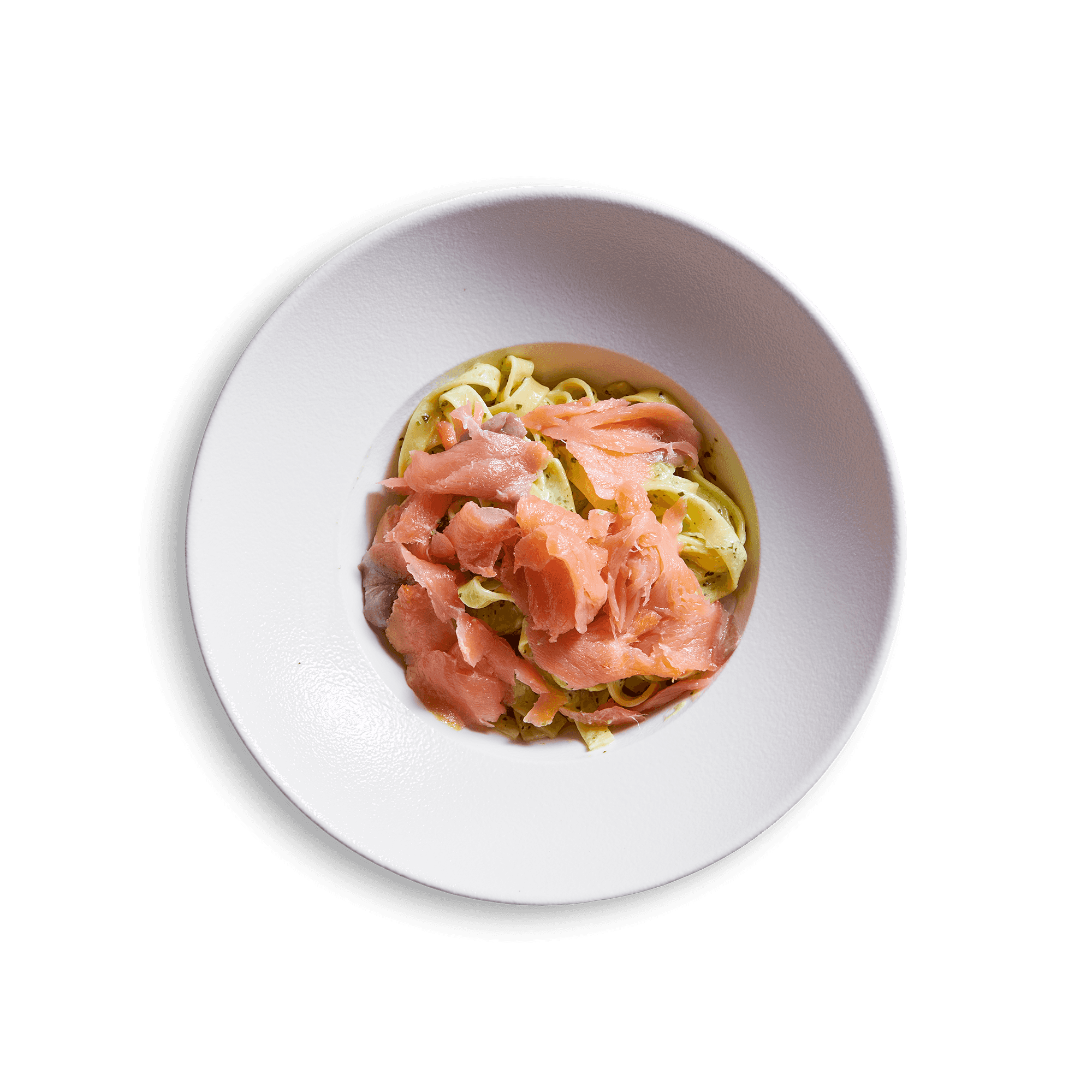 Båndspaghetti m. Røget Laks